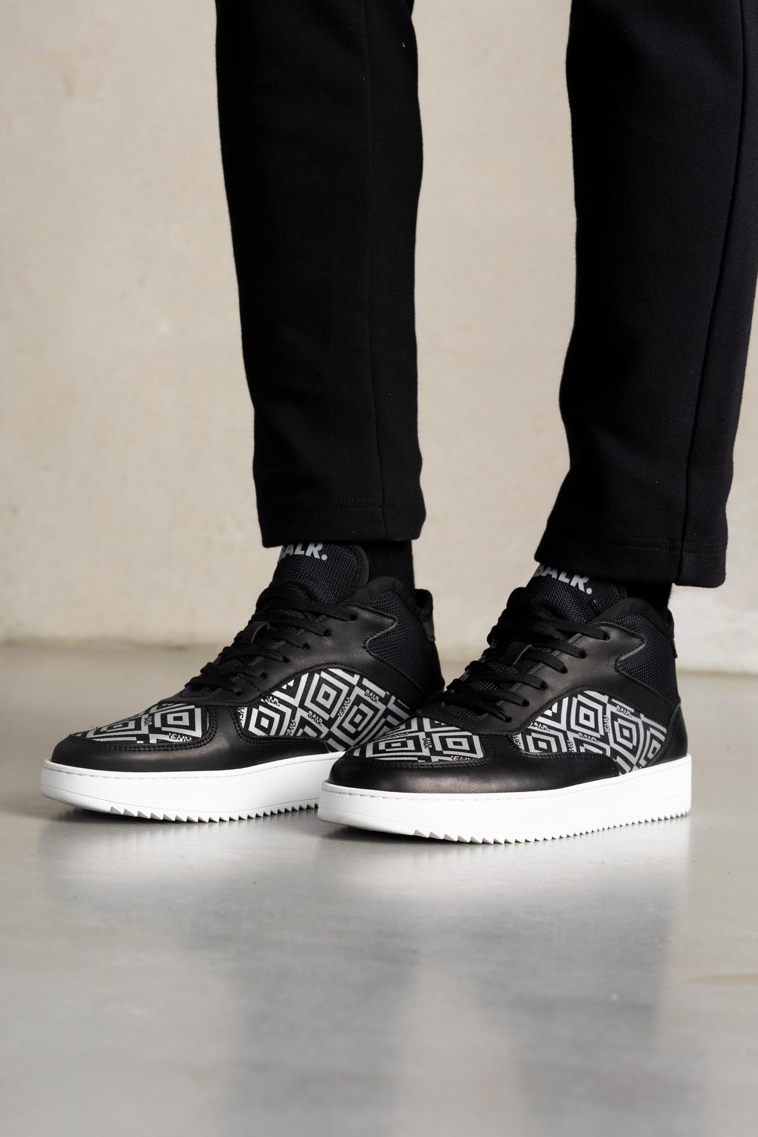 Mid Black Reflective Sneaker (Jet Black)