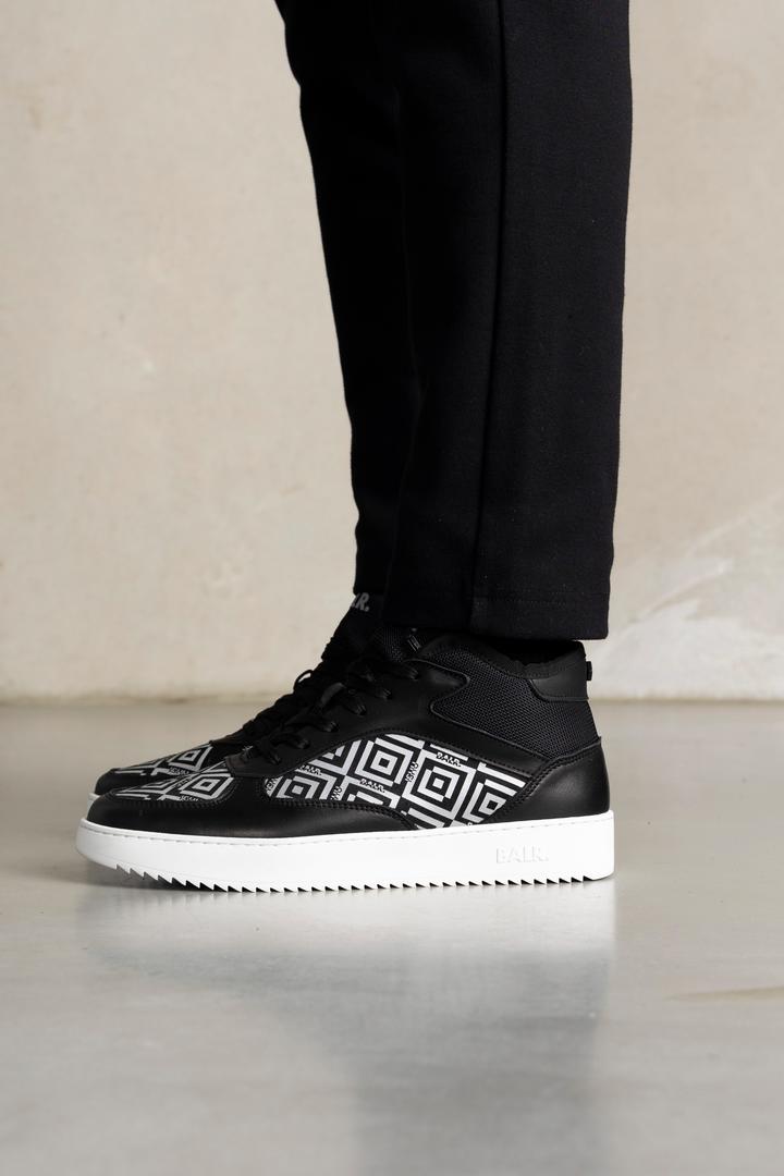 Mid Black Reflective Sneaker (Jet Black)