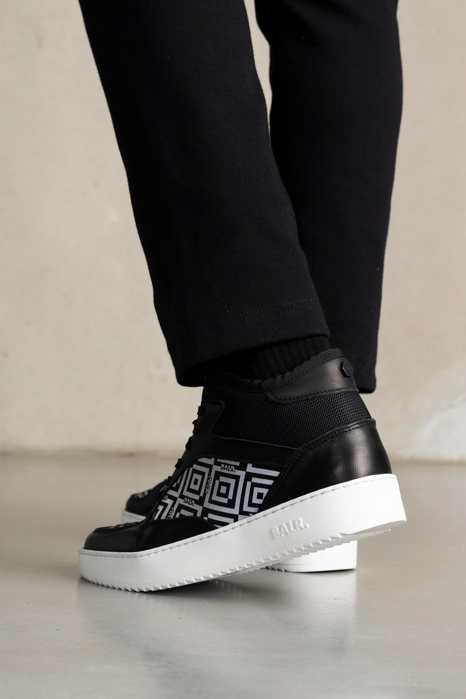 Mid Black Reflective Sneaker (Jet Black)