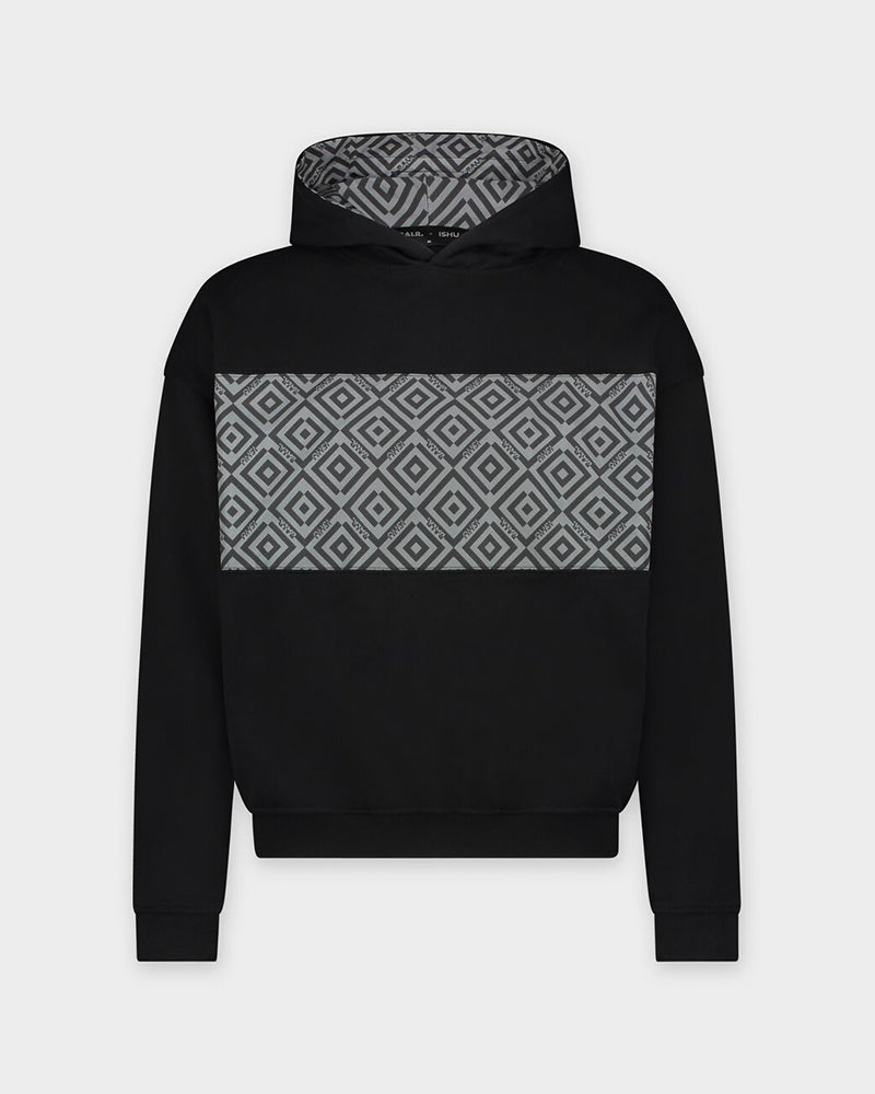 Joey Box Hexagon Panel AOP Hoodie - ISHU