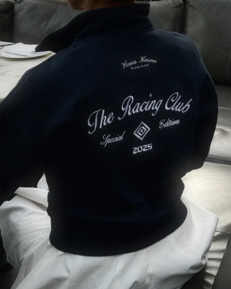 "Vintage Society" Navy Half-Zip Sweatshirt