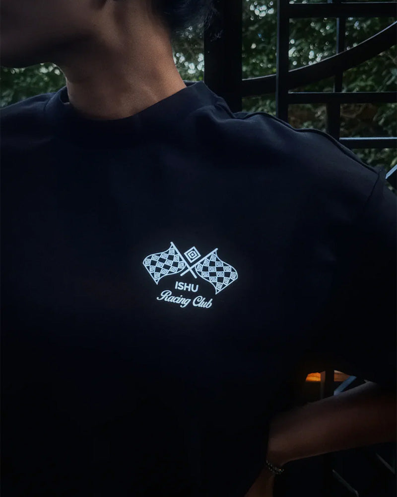 "Retro Racing" Black T-Shirt