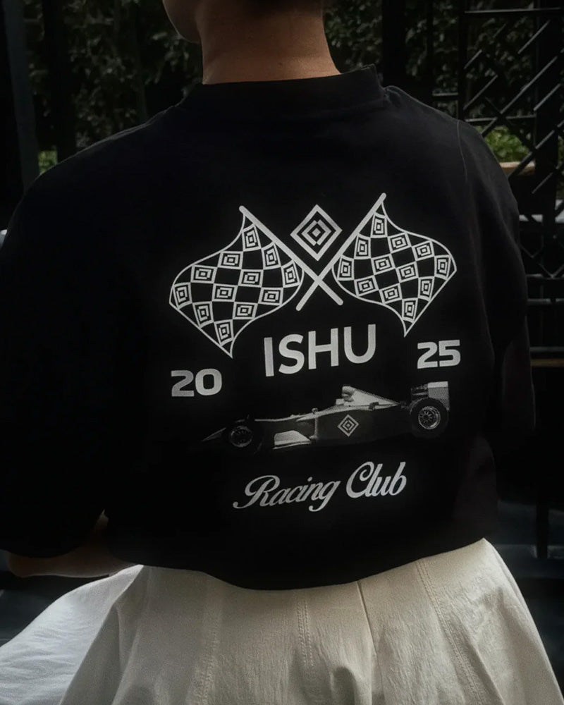 "Retro Racing" Black T-Shirt