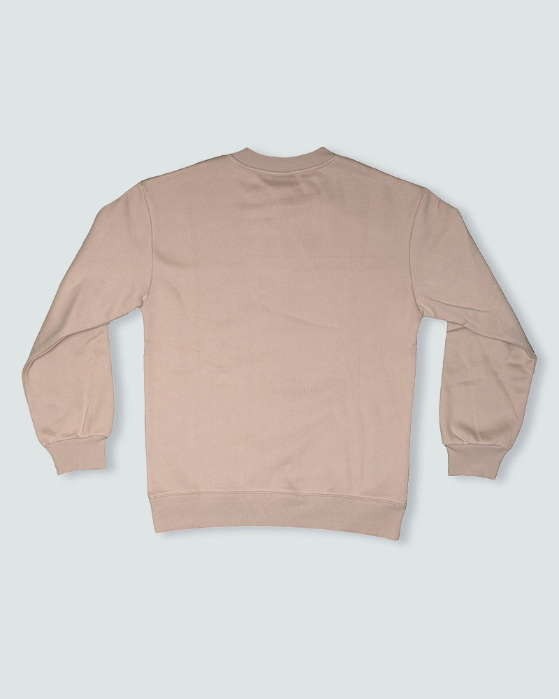 Front Print Beige Jumper