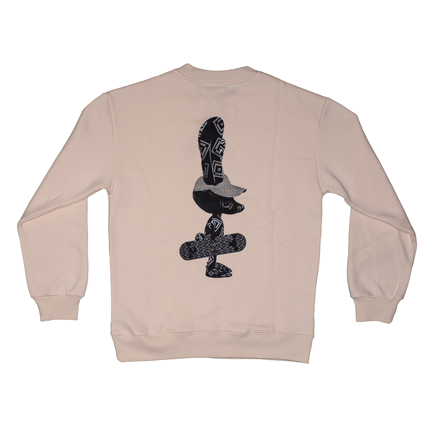 BACK PRINT BEIGE JUMPER